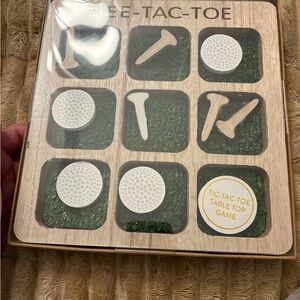 Eccolo Wood Golf Tic-Tac-Toe Game - Green, White, Light Brown